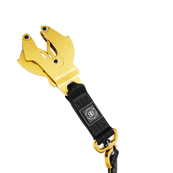 3m Lighter Swivel Combat Lead | Anti-Tangle & Secure Clip - Black X Yellow