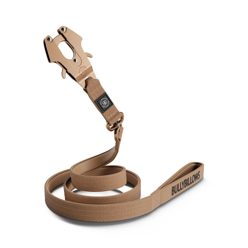 1.4m Lighter Swivel Combat Leash | Anti-Tangle & Secure Clip - Tan x Tan