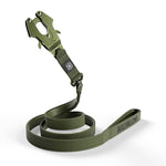 1.4m LIGHTER Swivel Combat Leash | Neoprene Lined, Secure Rated Clip with Soft Handle - Khaki x Khaki