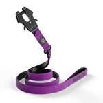 1.4m Swivel Combat Leash | Neoprene Lined, Secure Rated Clip with Soft Handle - Purple