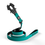 1.4m Swivel Combat Leash | Neoprene Lined, Secure Rated Clip with Soft Handle - Turquoise