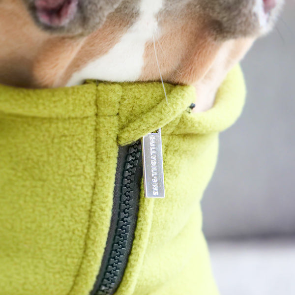 Dog Coat With Zip - Shower Proof - Olive Green