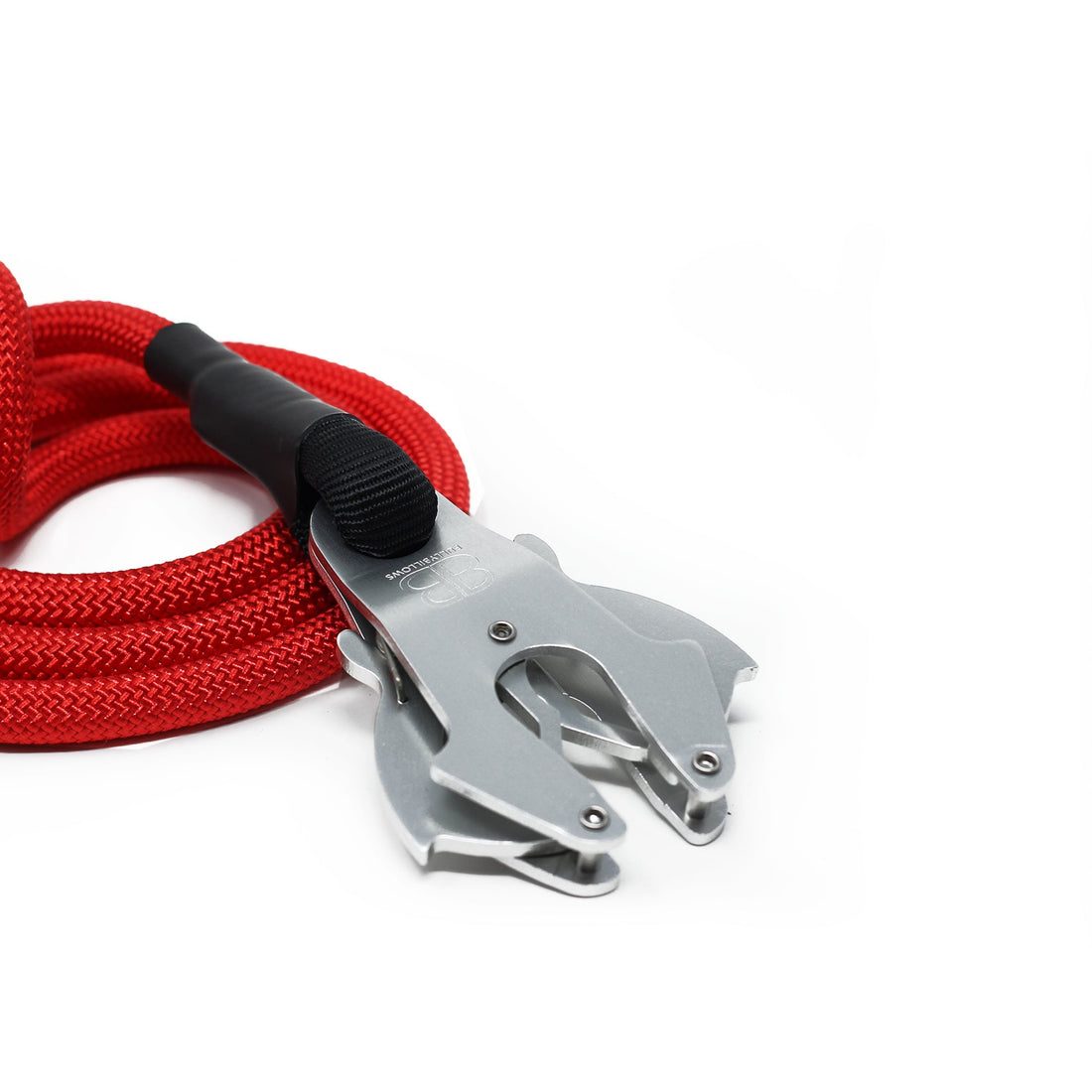 featured image of 1.4m Combat Rope Leash - Secure Rated Clip - MATTE PLATINUM - Red