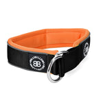 5cm Slip on Collar | Soft Padded & Reflective - Black & Orange v2.0