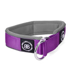 5cm Slip on Collar | Soft Padded & Reflective - Purple & Metal Grey v2.0