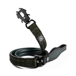 Tweed 1.2m Mini Combat Leash | Foam & Neoprene Lined with Soft Handle - Forest Green